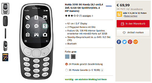 :     Nokia 3310 3G