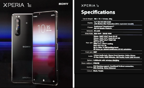 : Sony  XPERIA 1 II  XPERIA 10 II