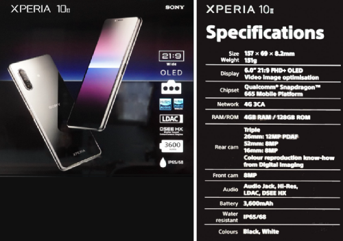 : Sony  XPERIA 1 II  XPERIA 10 II