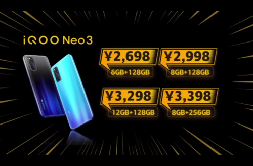 : iQOO Neo3     Snapdragon 865  $380