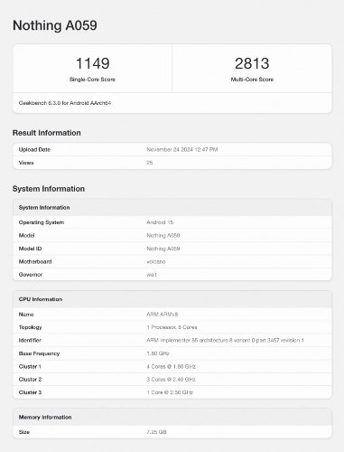 :   Nothing   Geekbench